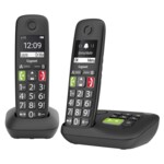 Gigaset E290A Duo Trådløs telefon Ingen nummervisning Sort