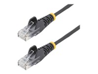 StarTech.com 2 m CAT6 Cable - Slim CAT6 Patch Cord - Black - Snagless RJ45 Connectors - Cable - 28 AWG (N6PAT200CMBKS) CAT 6 2m Patchkabel Sort