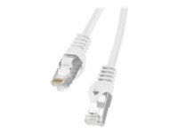 Lanberg CAT 6 Foldet uskærmet snoet par (F/UTP) 50cm Patchkabel Hvid RAL 9010