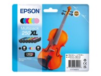 Epson 250XL Violin Claria Photo HD Sort, Cyan, Lys cyan, Lys magenta, Magenta, Gul