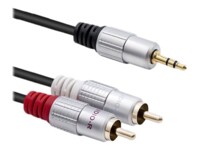 Qoltec Audiokabel 2m Sort