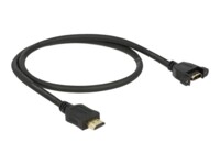 DeLOCK HDMI han -> HDMI hun kan skrues 50 cm Sort