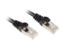 Sharkoon CAT 6 Kabel med afskærmning med folie og kobberfletning (SFTP 1.5m Patchkabel Sort