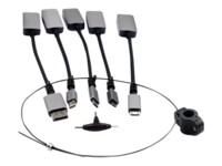 Prokord Premium Videoadapter-kit DisplayPort / HDMI / USB Sort Grå