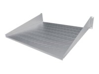 Intellinet 19' Cantilever Shelf, 2U, 2-Point Front Mount, 400mm Depth, Vented, Grey Rackhylde Grå