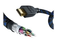 in-akustik Premium HDMI-kabel med Ethernet 2m Sort Blå