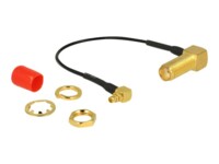 DeLOCK Koaksial 10cm Antennekabel Sort