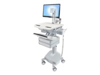 Ergotron StyleView Vogn med hjul LCD-display/tastatur/mus/CPU/notebook/stregkodescanner Op til 24'