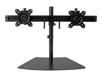 StarTech.com Dual Monitor Mount - Supports Monitors 12' to 24' - Adjustable - VESA Monitor Stand for Desk - Low Profile Base - Horizontal - Black (ARMBARDUO) Stativ LCD display 24'