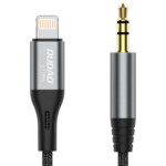 DUDAO audio cable Lightning - mini jack 3.5mm 1m gray L11PRO - Kabel - Audio/Multimedia Lightning to 3.5mm 1m
