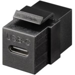 Keystone Module USB-C™ Connector, USB 3.2 Gen 2 (10 Gbit/s), black, Black, black