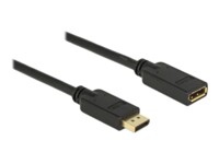 Delock DisplayPort forlængerkabel 15m Sort