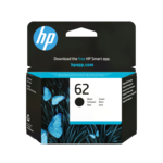 HP 62 Black Original Sort 200 sider Blæk