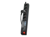 acar 504 WF Strømstødsbeskytter 5-stik 10A Sort 3m