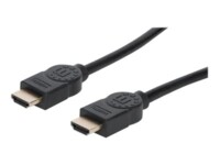 Manhattan HDMI Cable with Ethernet, 4K@60Hz (Premium High Speed), 5m, Male to Male, Black, Ultra HD 4k x 2k, Fully Shielded, Gold Plated Contacts, Lifetime Warranty, Polybag HDMI-kabel med Ethernet 5m Sort