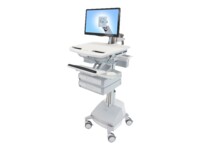 Ergotron StyleView Vogn med hjul LCD-display/tastatur/mus/CPU/notebook/stregkodescanner Op til 24'