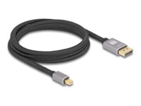 Delock DisplayPort kabel 2m Sort Grå