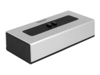 Delock Switch DVI 2 port manual bidirectional Sort Grå