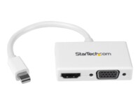 StarTech.com Mini DisplayPort to HDMI and VGA Adapter - Mini DisplayPort Multiport Hub for Your HDMI or VGA Monitor / Display (MDP2HDVGAW) Video transformer