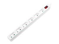 LogiLink Stikdåse 6-stik 15A Hvid 1.5m