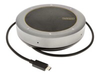 StarTech.com USB-C Conference Speaker Mini Dock, Portable Boardroom Speaker and Multiport Adapter, USB-C to VGA or 4K 60Hz HDMI, 2x USB-A (5Gbps) Hub, Mic/Speaker - Teams/Zoom/Softphone Speakerphone (DKTBRSPMPD) Minidock