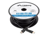 Lanberg HDMI-kabel med Ethernet 50m Sort