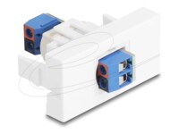 Delock Easy 45 module Terminalblock zu Terminalblock weiß