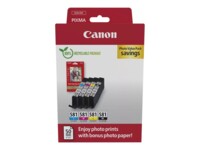 Canon CLI 581 C/M/Y/BK Photo Value Pack Sort Gul Cyan Magenta Blækbeholder / papirsæt