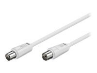 wentronic RF-kabel Dobbelt afskærmet koaksial 5m Hvid Hvid