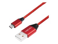 LogiLink USB 2.0 USB-kabel 30cm Rød