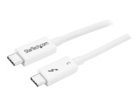 StarTech.com 40Gbps Thunderbolt 3 Cable - 1.6ft/0.5m - White - 5k 60Hz/4k 60Hz - Certified TB3 USB-C Charger Cord w/ 100W Power Delivery (TBLT34MM50CW) Thunderbolt kabel 50cm