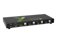 TECHly 4x1 USB HDMI KVM 4Kx2K KVM / audio / USB switch Desktop