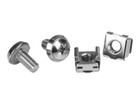 StarTech.com Rack Screws - 20 Pack - Installation Tool - 12 mm M6 Screws - M6 Nuts - Cabinet Mounting Screws and Cage Nuts (CABSCRWM620) Skruer og møtrikker for rack Sølv