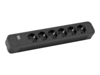 Bachmann PRIMO 2 Stikdåse 6-stik Sort 2m
