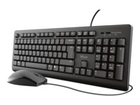 Trust Primo Sæt med mus og tastatur Membran Kablet Tysk