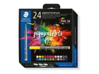 STAEDTLER 371 Børstepen Dark cool gray Light lavender Intense black Light black Cool gray medium Rød Blå Grøn Lyseblå Gul Orange Brun Violet Magenta Turkis Rød violet Pastelgul Pilegrøn Bordeaux Umbra Indigoblå Rå sienna Light peach Lys rosa