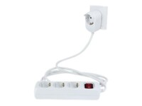 REV Powersplit Stikdåse 4-stik Hvid 2m