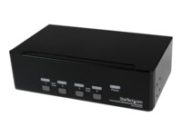 StarTech.com 4-Port Dual KVM Switch with Audio for DVI Computers - Built-in USB Hub (SV431DD2DUA) KVM / audio / USB switch