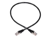 Extralink CAT 5e Foldet uskærmet snoet par (F/UTP) 50cm Patchkabel Sort