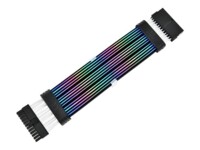 Thermaltake Strøm 24 pin ATX (male) - Strøm 24 pin ATX (female) Sort Forlængerkabel til strøm