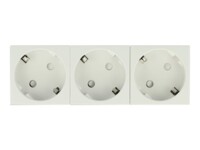 Delock Easy 45 Grounded Power Socket 3-way with a 45Â° arrangement 45 x 45 mm 5 pieces
