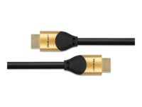 Qoltec GOLD HDMI-kabel med Ethernet 3m Sort Guld