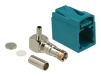 Delock FAKRA Z jack 90° for crimping Blå