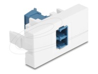 Delock Easy 45 Module LC Duplex female to LC Duplex female with laser protection flip inside blue / white
