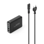 Hama stacja ladujaca GaN 65W PD/QC 2x USB-C, 2x USB-A czarna