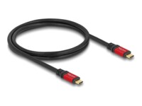 DeLOCK USB Type-C kabel 1m Sort Rød
