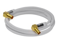 goobay Antennekabel Firelagsskjold 3m Hvid Hvid