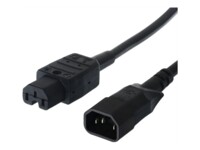 Bachmann Strøm IEC 60320 C14 Power IEC 60320 C13 Sort Forlængerkabel til strøm