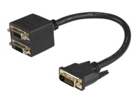 StarTech.com 1 ft DVI-D to 2x DVI-D Digital Video Splitter Cable - M/F (DVISPL1DD) Videosplitter 30.5cm Sort