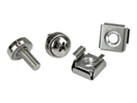 StarTech.com Rack Screws - 20 Pack - Installation Tool - 12 mm M5 Screws - M5 Nuts - Cabinet Mounting Screws and Cage Nuts (CABSCRWM520) Skruer og møtrikker for rack Sølv